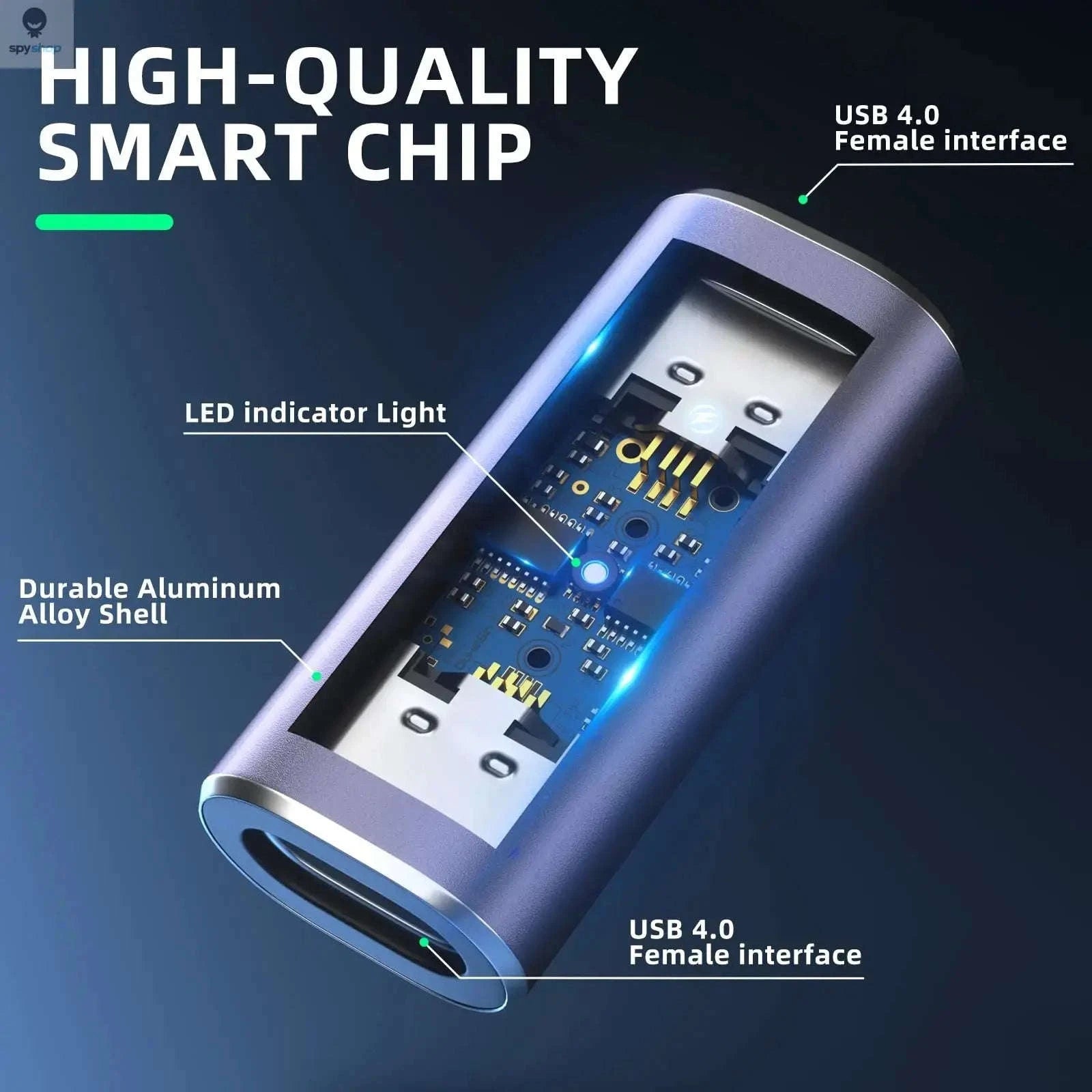 USB C Female to Female Adapter with 240W PD and 40Gbps Speed-1x CM-CM 240 ZT