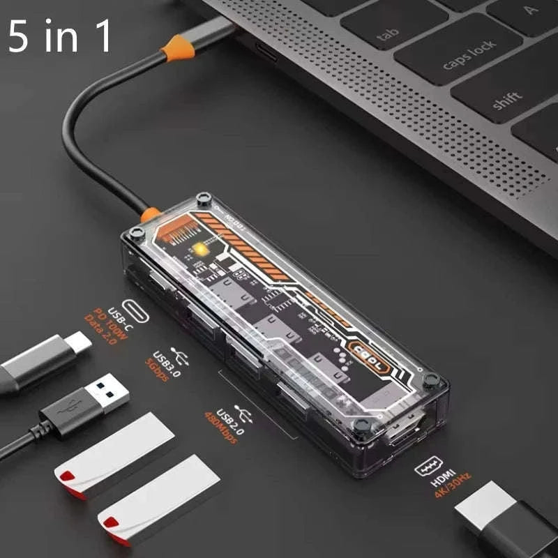 USB C Hub Adapter with 4K HDMI, DP, VGA, Ethernet-10 in 1 updated