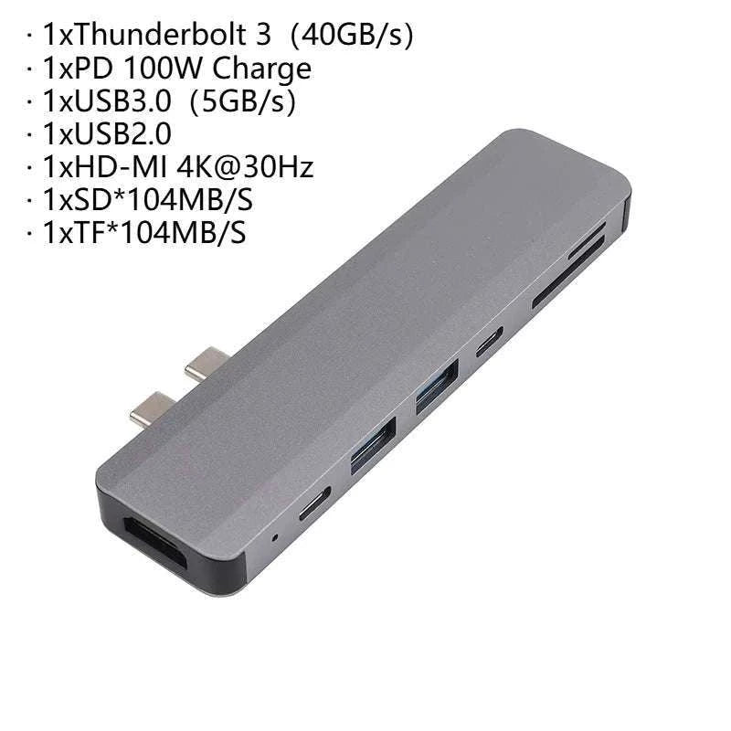 USB‑C Hub to HDMI 4K Adapter with PD and Card Reader-