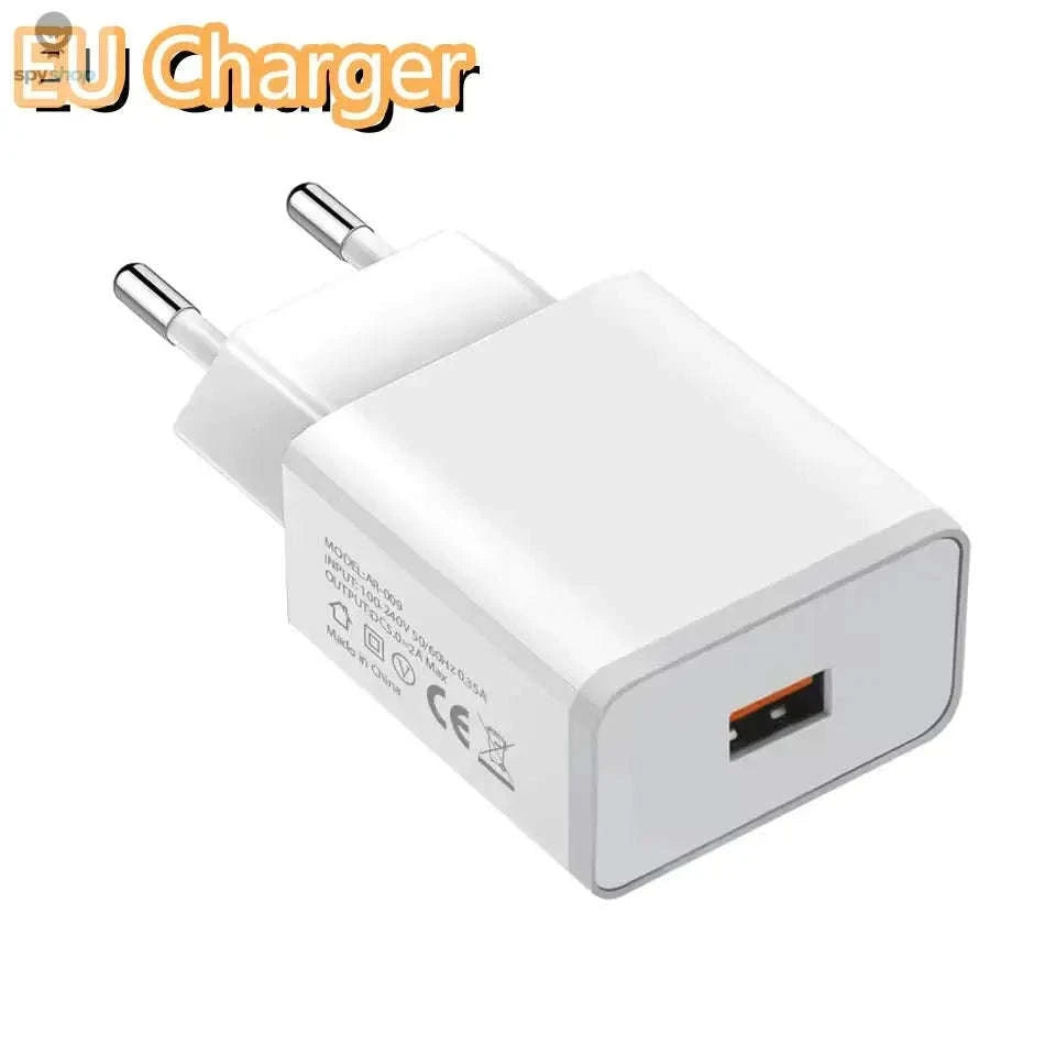 USB C PD Charger – 4‑Port Fast Charging Adapter with Quick Charge 3.0-EU Yellow