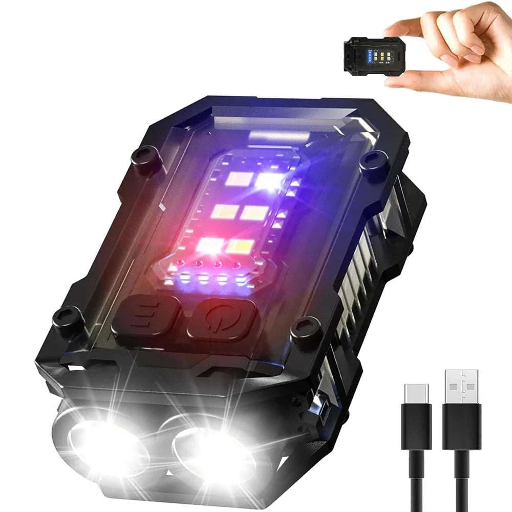 USB C Rechargeable Mini Keychain Flashlight-Black