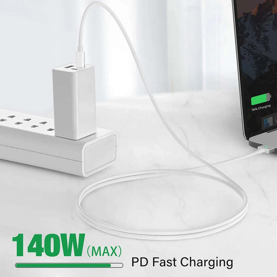 USB-C to Magnetic Charger Cable for Compatible Laptops-WHITE / 2m