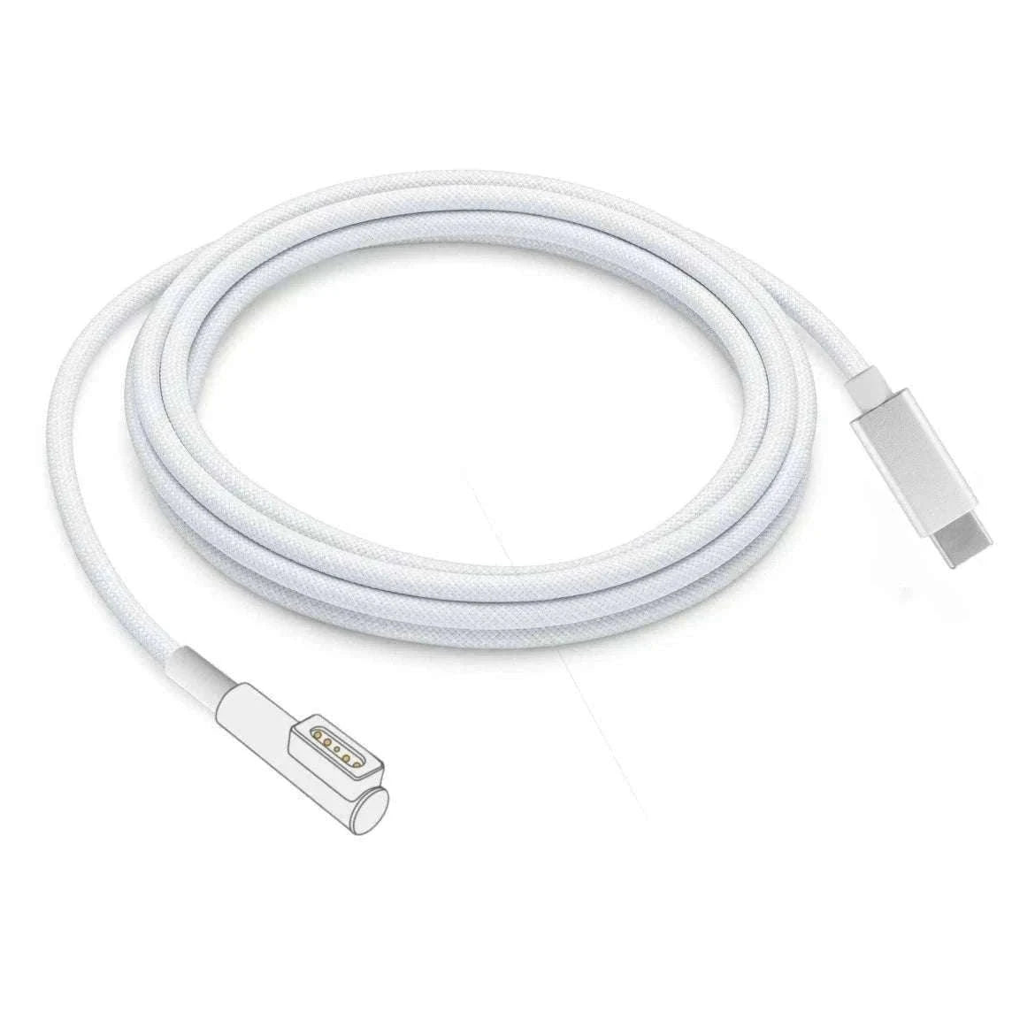 USB-C to MagSafe Cable for MacBook Air/Pro 45W 60W 85W-Mag1 L-Braided Cable / 1.8m