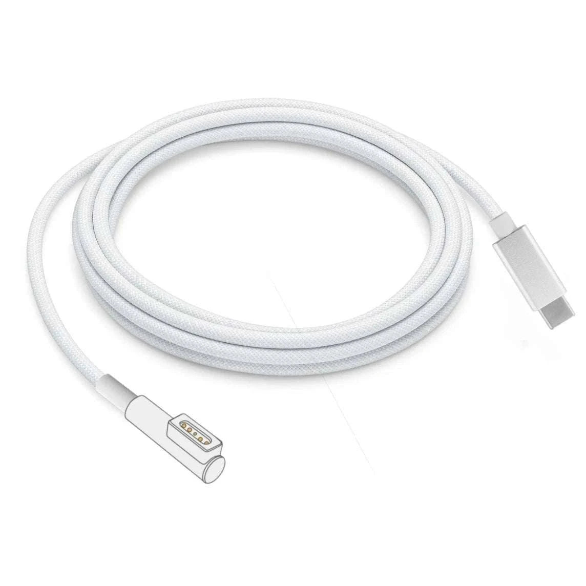 USB-C to MagSafe Cable for MacBook Air/Pro 45W 60W 85W-Mag1 L-Braided Cable / 1.8m