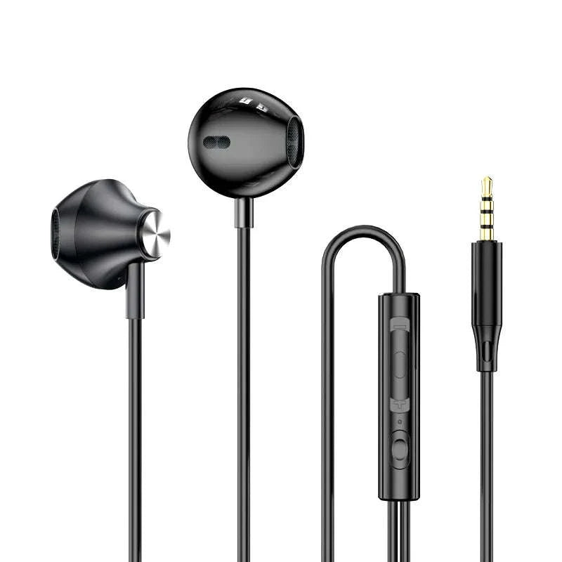 USB-C Wired Earphones for Samsung & Android-Black 3.5mm