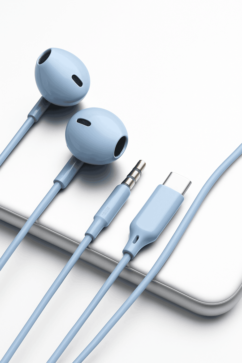 USB-C Wired Earphones for Samsung & Android with Mic-Black 3.5mm