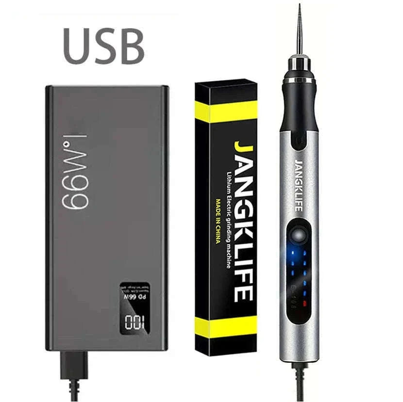 USB Cordless Rotary Tool Kit for Precision DIY and Crafting-30pcs