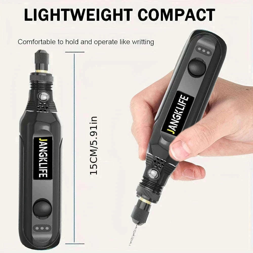 USB Cordless Rotary Tool Kit with 37 Accessories-Grey