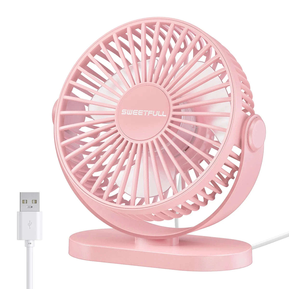 USB Desktop Wall Mounted Mini Fan, 3-Speed Quiet Cooling Fan-Black