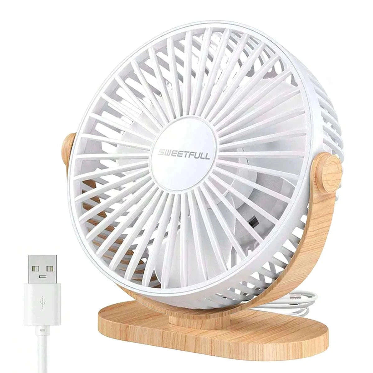 USB Desktop Wall Mounted Mini Fan, 3-Speed Quiet Cooling Fan-Black