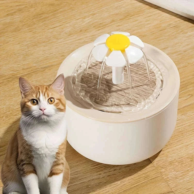 USB Electric Pet Water Fountain 1L Automatic Cat Dispenser-2 / USB Plug  DC5V / 1L