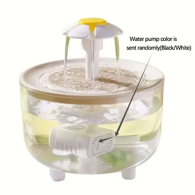 USB Electric Pet Water Fountain 1L Automatic Cat Dispenser-2 / USB Plug  DC5V / 1L