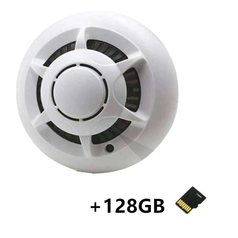 USB-Powered Ceiling Alarm Kit for Smart Home Security Protection-Add 64GB card