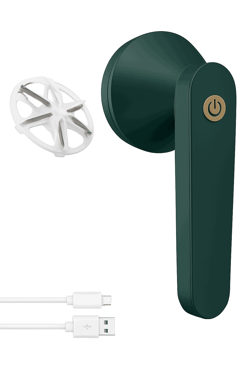 USB Rechargeable Electric Lint Remover for Smooth Fabrics-Green