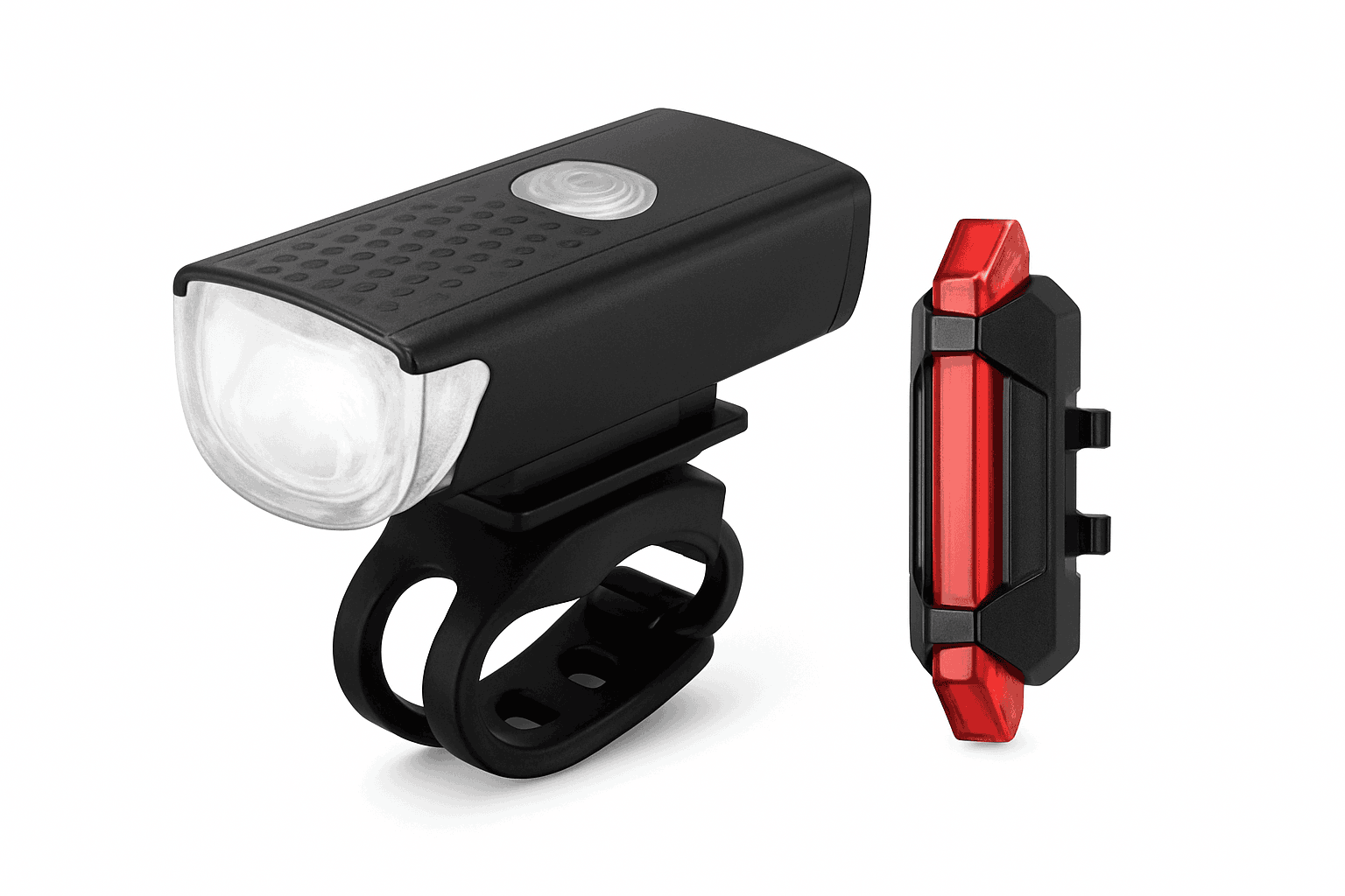 USB Rechargeable Front and Rear Bike Light Set-2218
