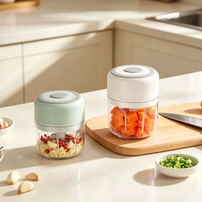 USB Rechargeable Mini Electric Food Chopper 100ml & 250ml-United States / 250ml Green