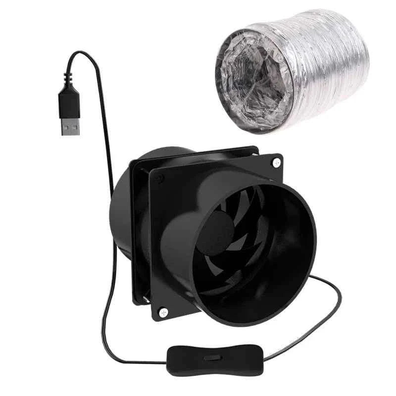 USB Solder Smoke Absorber Fume Extractor Fan with Pipe Duct-Fan for plus 1m pipe