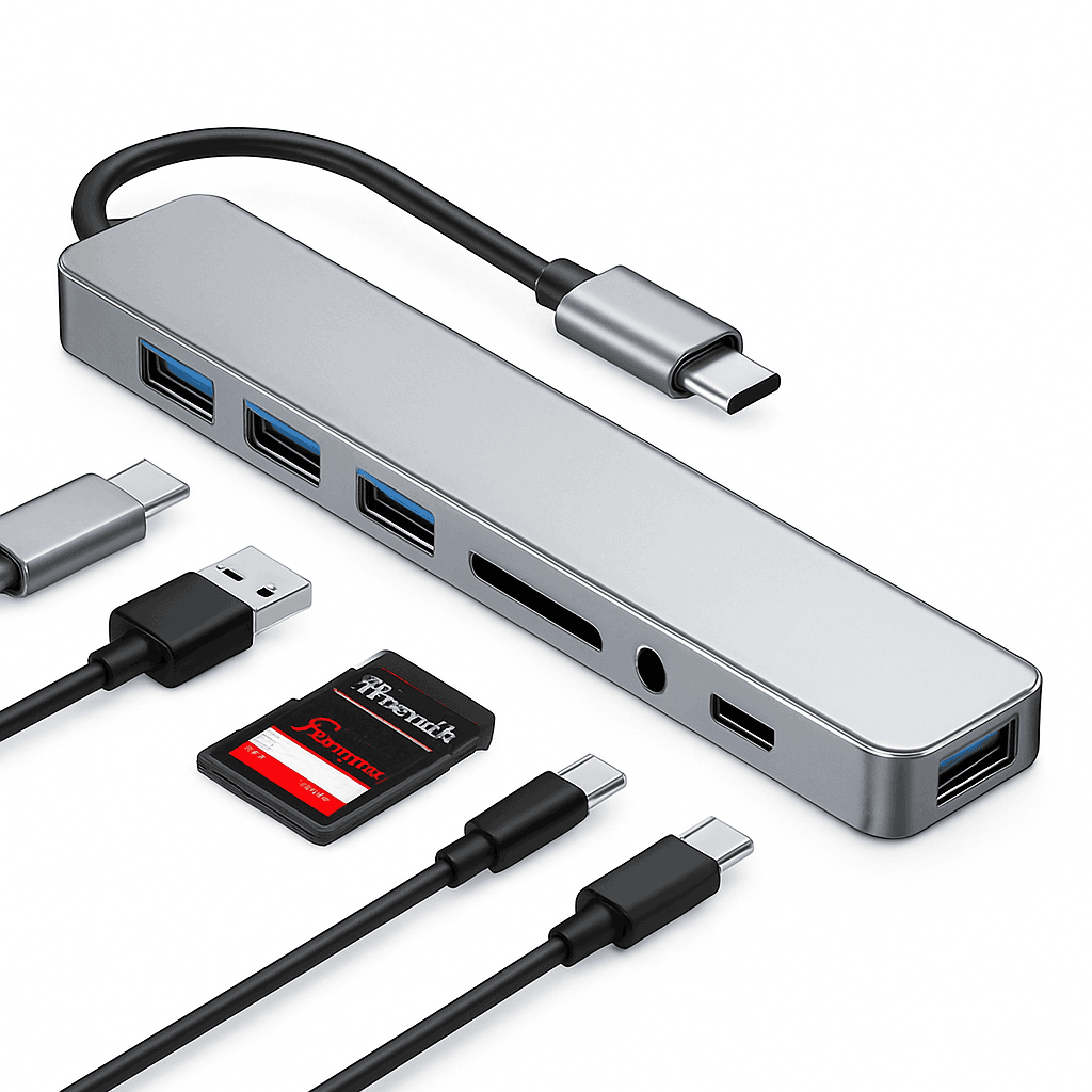 USB Type C Adapter Docking Station Multi-Port Hub-7 in 2 PD / China Mainland
