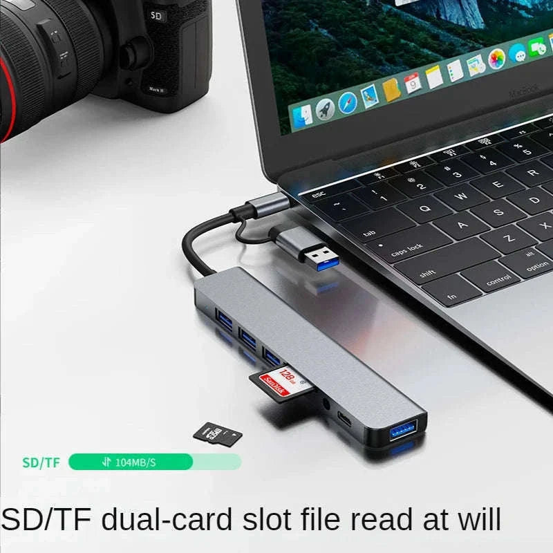 USB Type C Adapter Docking Station Multi-Port Hub-7 in 2 PD / China Mainland