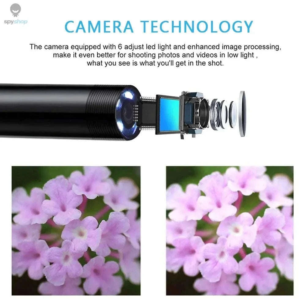 USB Type C Endoscope Inspection Camera with LEDs and Waterproof Design-3m