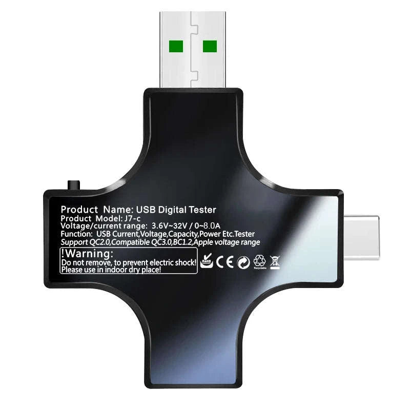 USB Type‑C PD Digital Tester 8A Voltage & Current Monitor-With Bluetooth