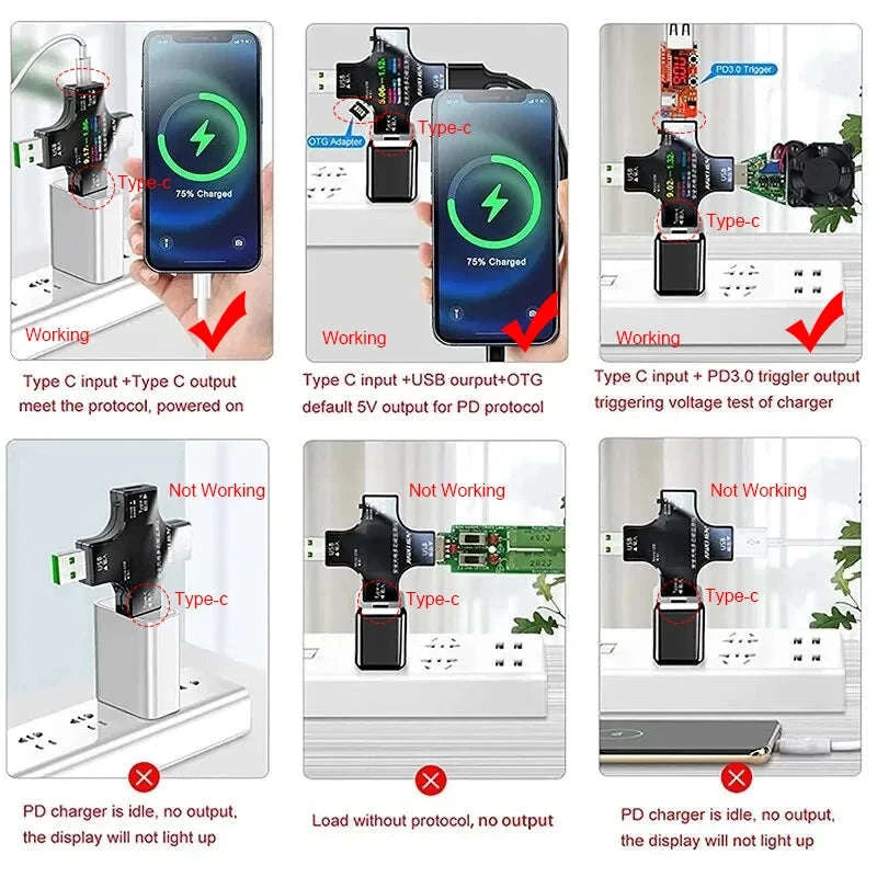 USB Type‑C PD Digital Tester 8A Voltage & Current Monitor-With Bluetooth