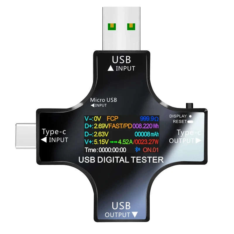USB Type‑C PD Digital Tester 8A Voltage & Current Monitor-With Bluetooth