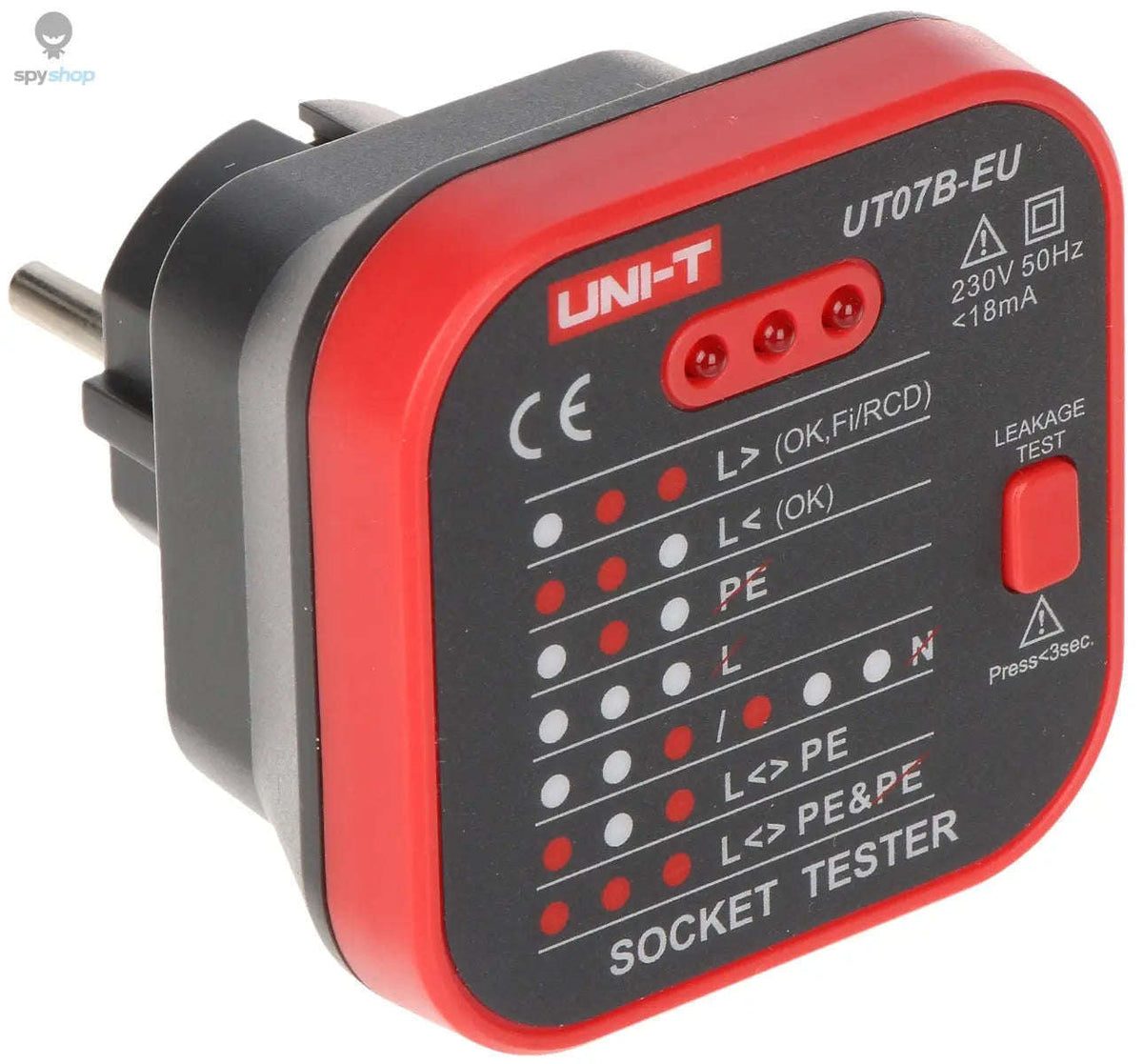 UT-07B-EU Mains Socket Tester for Reliable Wiring Checks-Default Title
