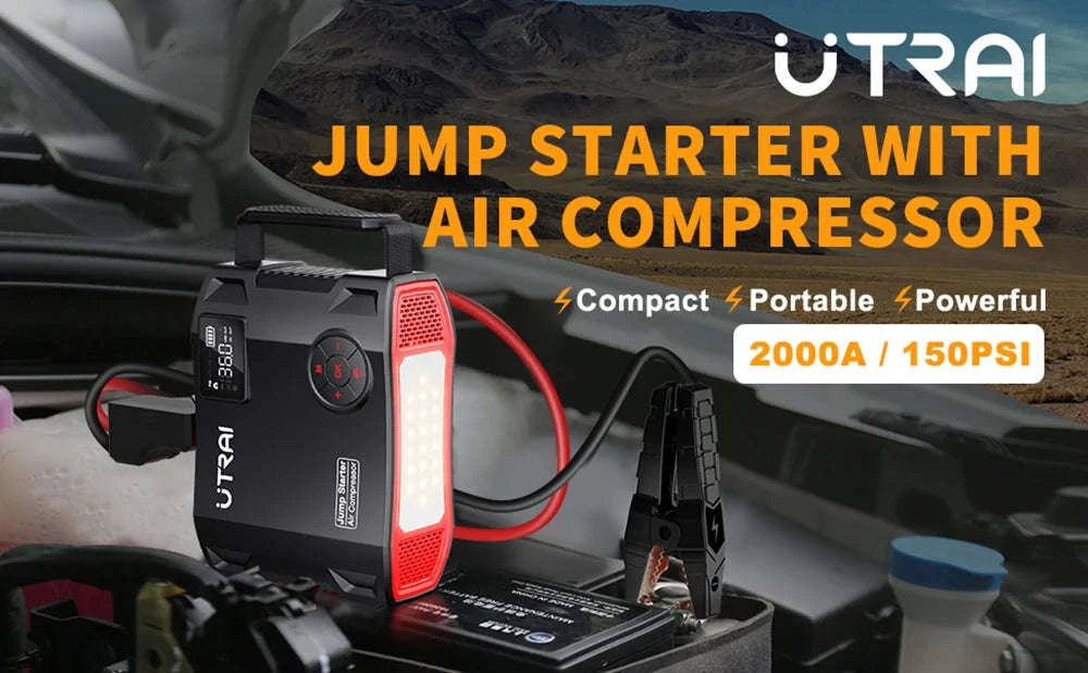 UTRAI 4‑in‑1 Jump Starter Power Bank with Air Compressor-2000A JS-5 / Poland