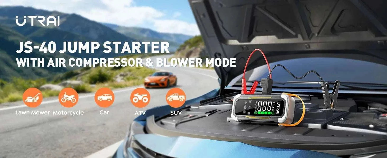 UTRAI 5-in-1 Car Jump Starter Air Pump Power Bank with 6 Modes-JS-40 6000A / China Mainland