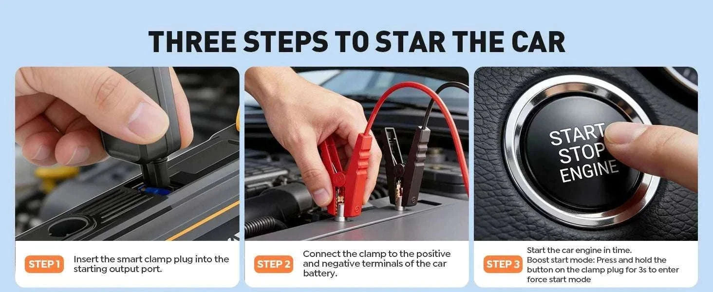UTRAI 5-in-1 Car Jump Starter Air Pump Power Bank with 6 Modes-JS-40 6000A / China Mainland