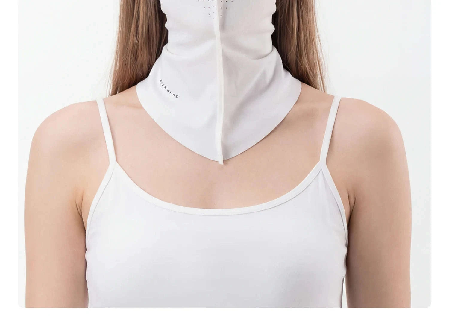 UV Protection Ice Silk Face Scarf Cycling Mask Neck Cover-MZ025-WT / One Size
