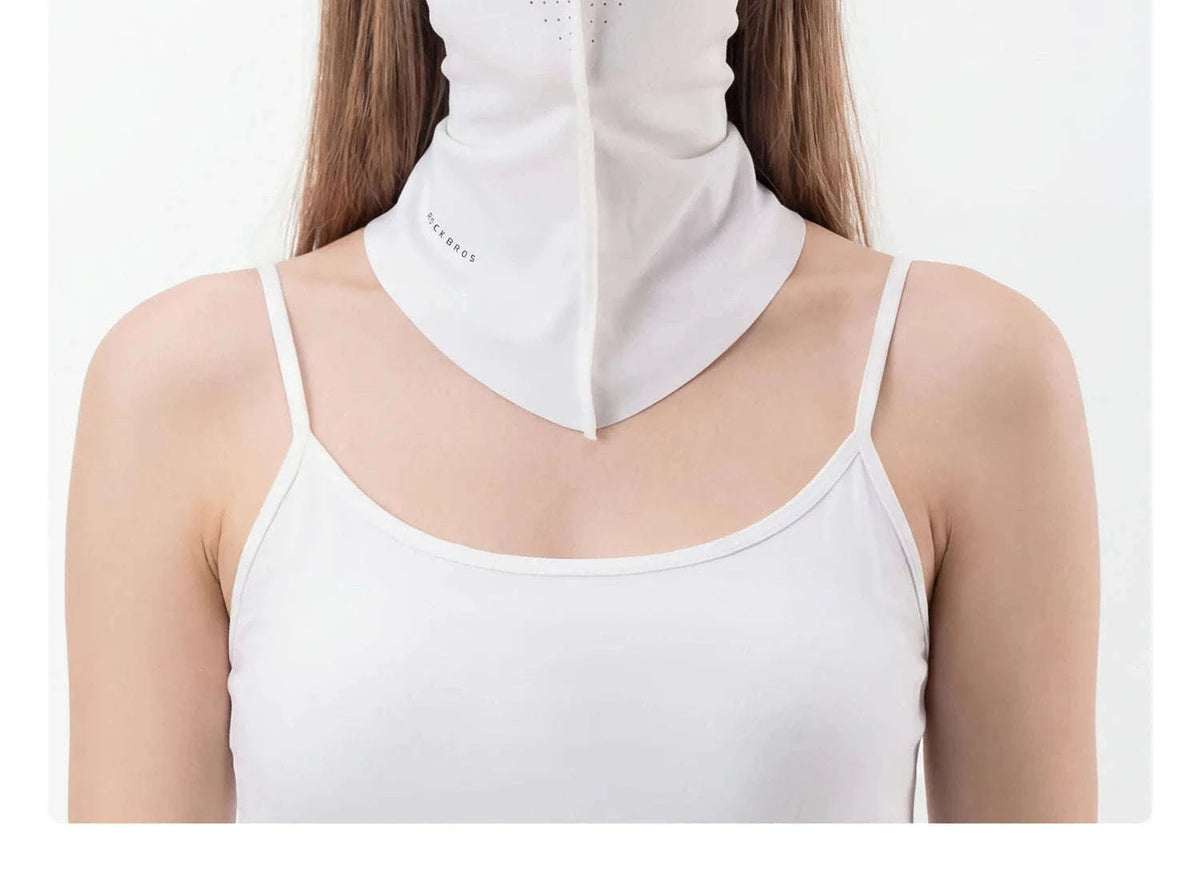 UV Protection Ice Silk Face Scarf Cycling Mask Neck Cover-MZ025-WT / One Size
