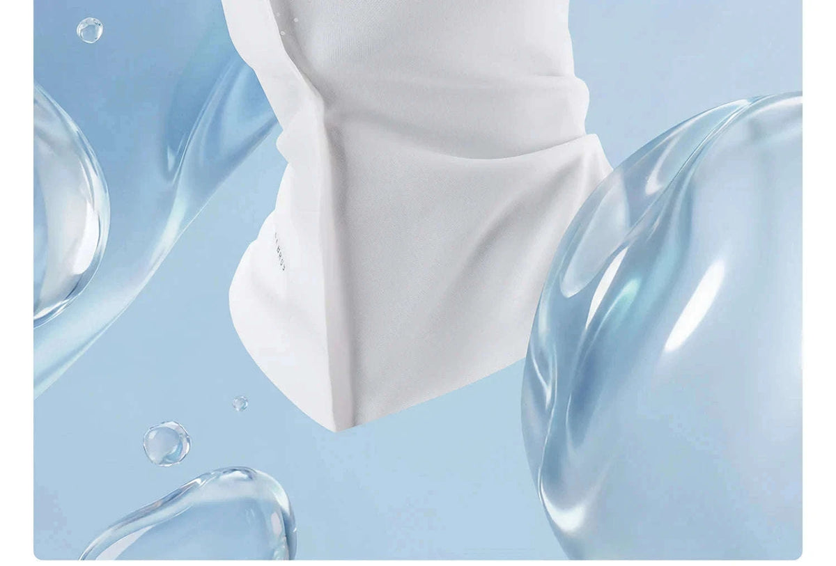 UV Protection Ice Silk Face Scarf Cycling Mask Neck Cover-MZ025-WT / One Size