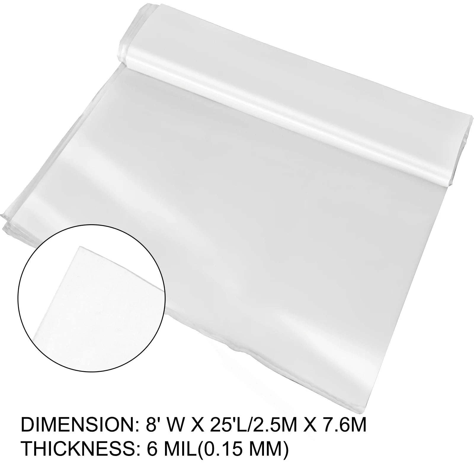 UV Resistant Polyethylene Greenhouse Film Cover 16 x 28 ft-12x25FT / Germany
