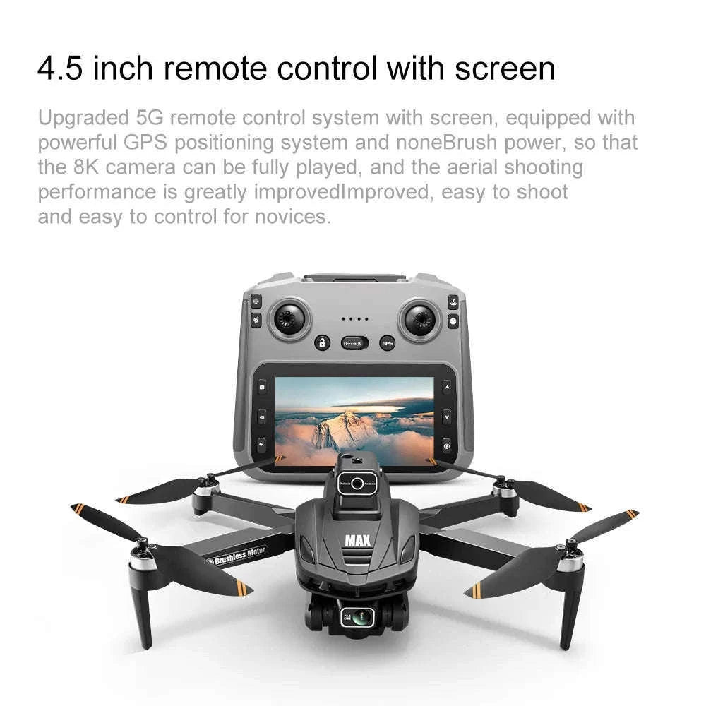 V168 Pro Max GPS Drone with 8K Camera and Built-In Screen-V168 Max-Screen