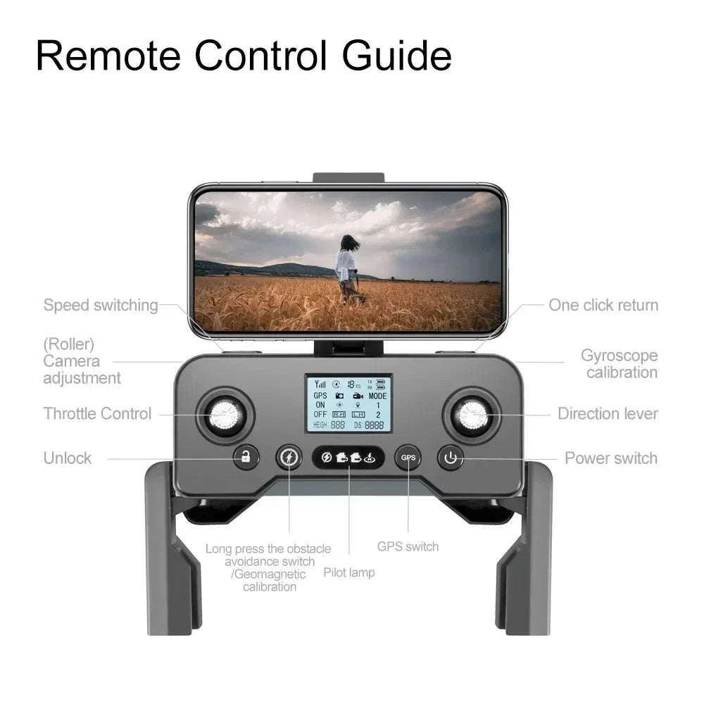 V198 GPS Drone with 8K Camera, Obstacle Avoidance & 3KM Range-Screen-8K-3B