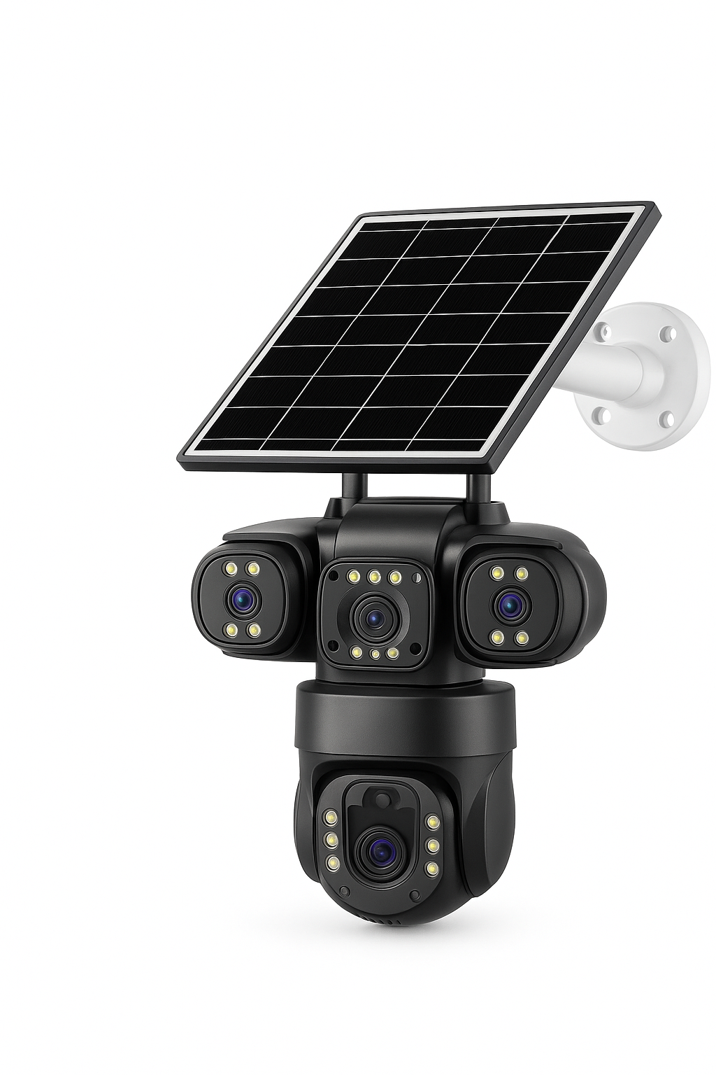 12MP Solar Outdoor PTZ Security Camera Triple Lens 360° Wireless