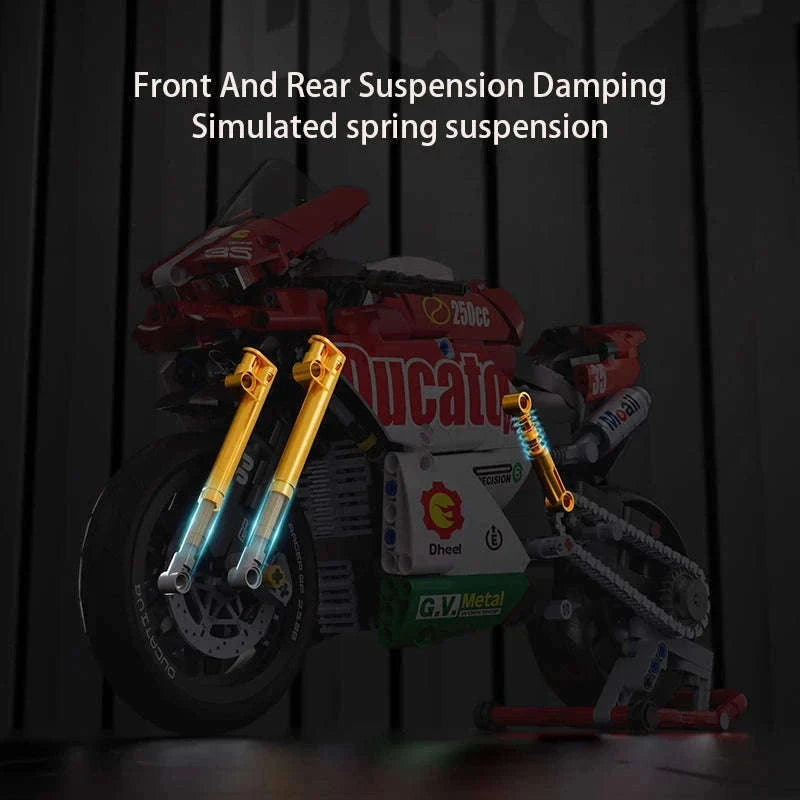 V4 Motorcycle Building Blocks Model Kit for Display Building-863pcs