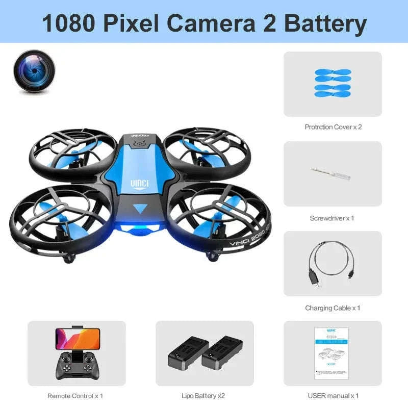 V8 Mini Drone 4K WiFi FPV Camera Flight Drone-1080P camera 1B