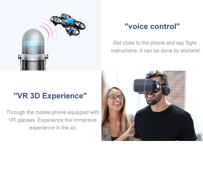 V8 Mini Drone 4K with HD Camera WiFi FPV & Live Streaming-1080P camera 1B