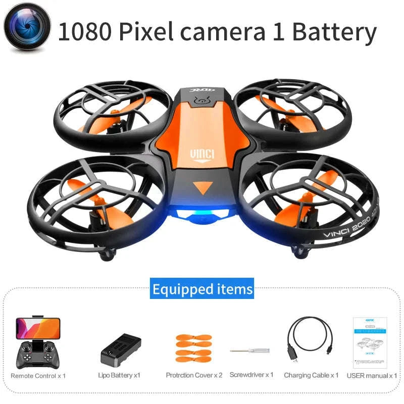 V8 Mini Drone 4K with HD Camera WiFi FPV & Live Streaming-1080P camera 1B