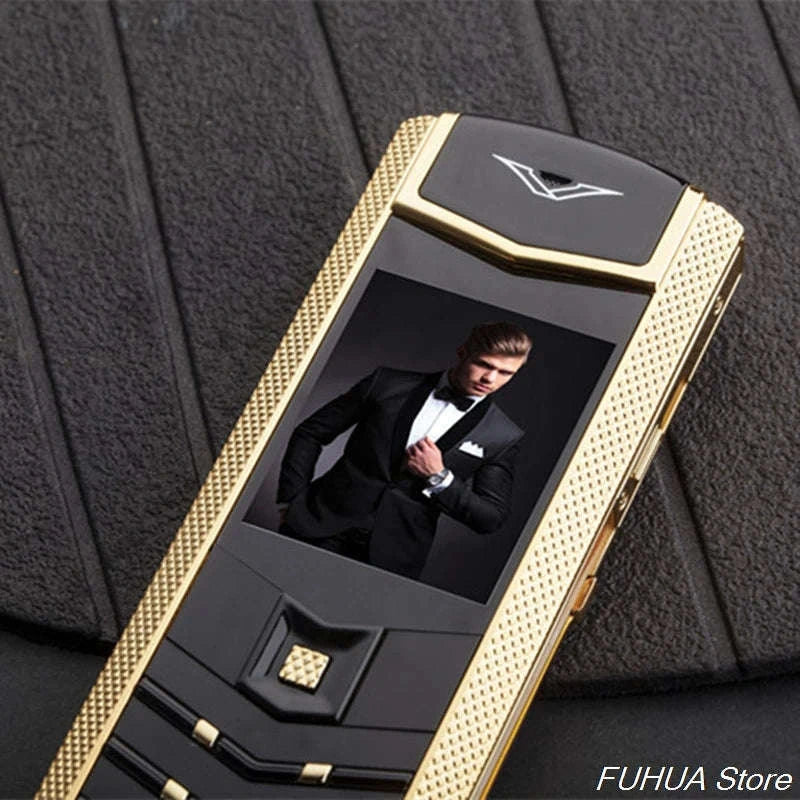 V9 Metal Body Luxury Bar Phone with Dual SIM-black / Official Standard
