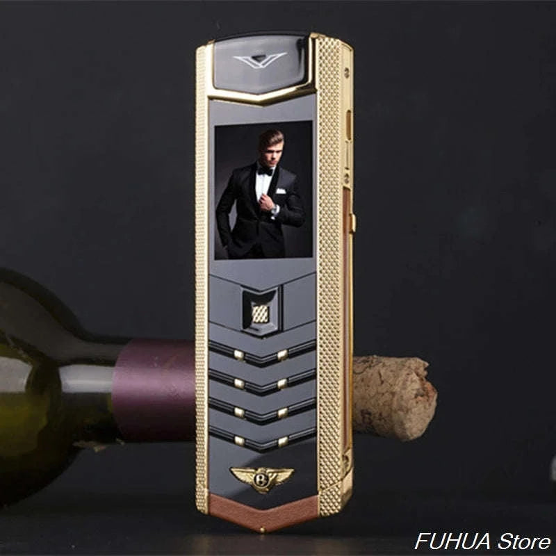 V9 Metal Body Luxury Bar Phone with Dual SIM-black / Official Standard
