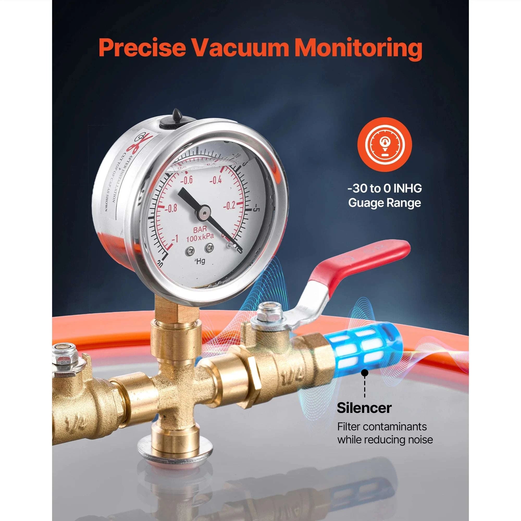 Vacuum Chamber Kit 3.5 CFM Pump for Resin Degassing & Wood Stabilizing-3 Gallon / US / United States