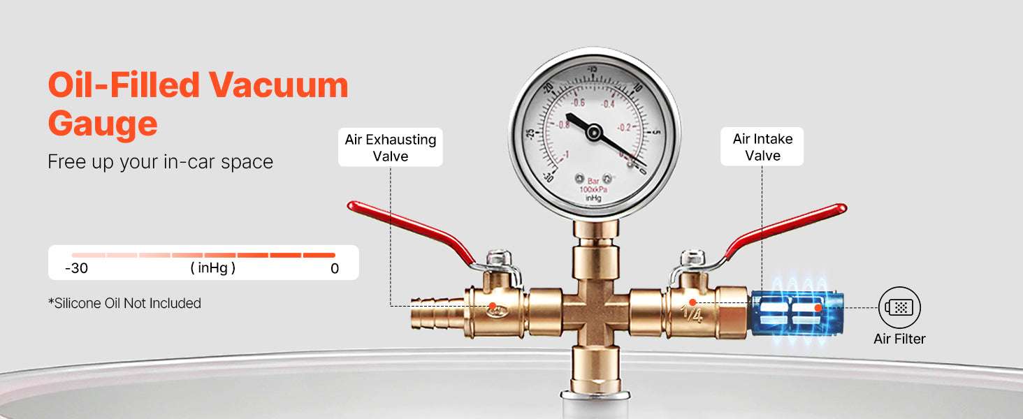 Vacuum Degassing Chamber for Resin, Wood & Silicone (1.5–15 Gal)-1.5 Gallon / United States