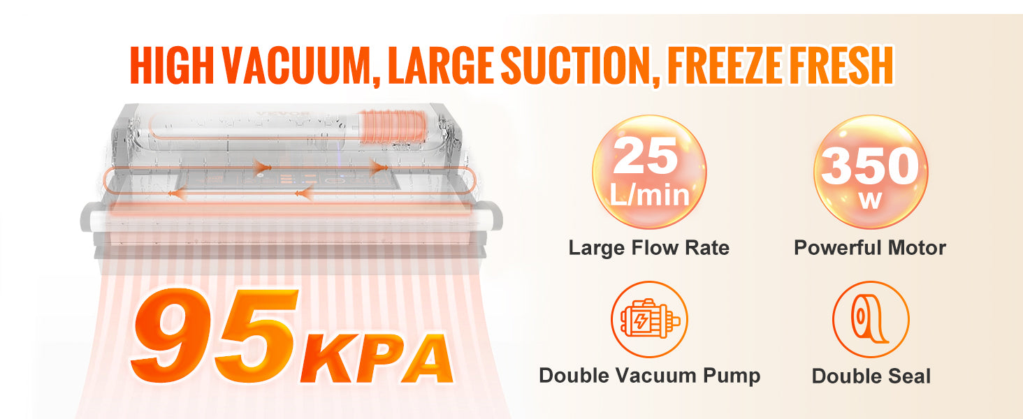 Commercial Vacuum Sealer Machine with Cutter & Bag Storage