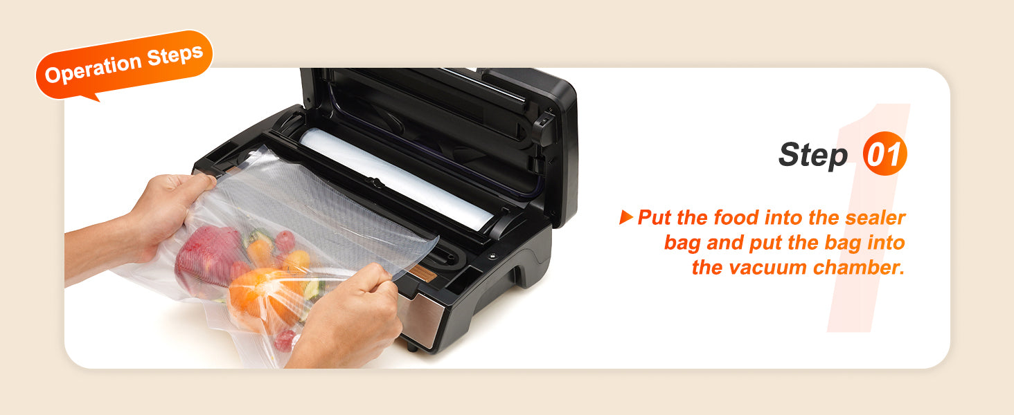 90Kpa Vacuum Sealer Machine with Cutter & Starter Bags
