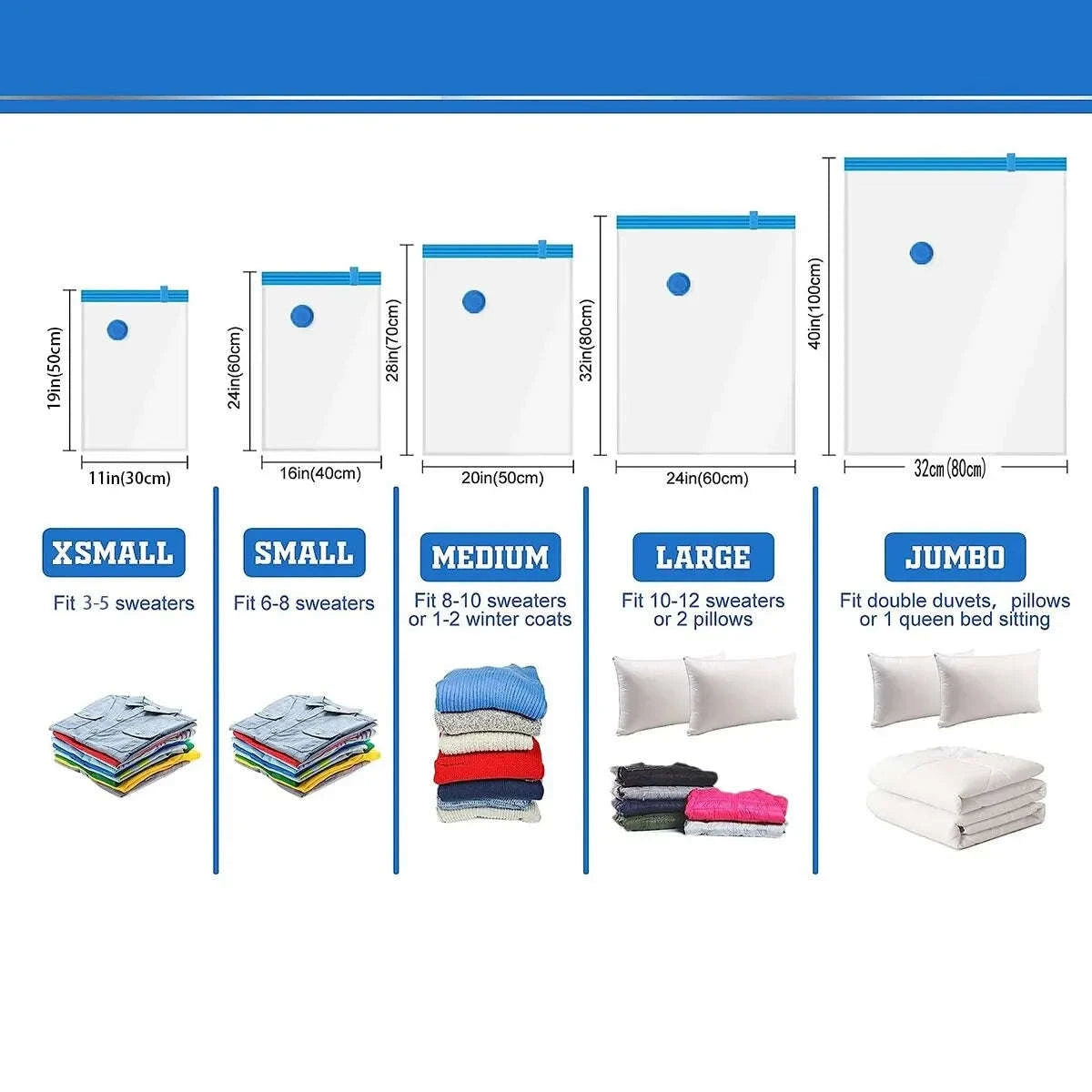 Vacuum Storage Bags for Clothing & Bedding-1pc (60 X80cm)