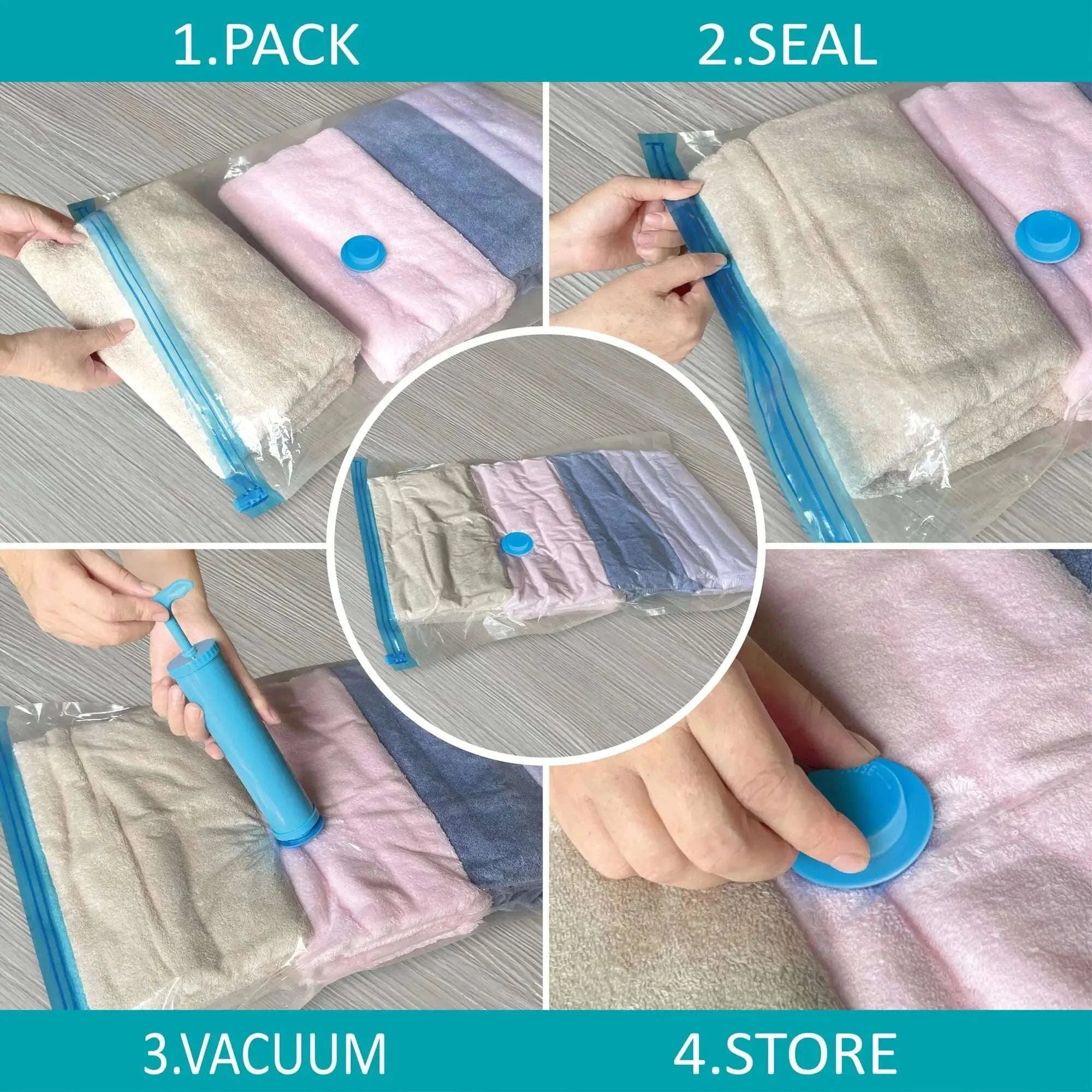 Vacuum Storage Bags for Clothing & Bedding-1pc (60 X80cm)